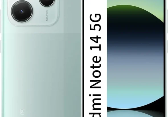 XIAOMI Redmi Note 14 5G Unlocked Smartphone, 256GB 8GB RAM, 6.67" 120Hz AMOLED, 108MP Triple Camera, NFC, Dual SIM - Coral Green (Global Model for T