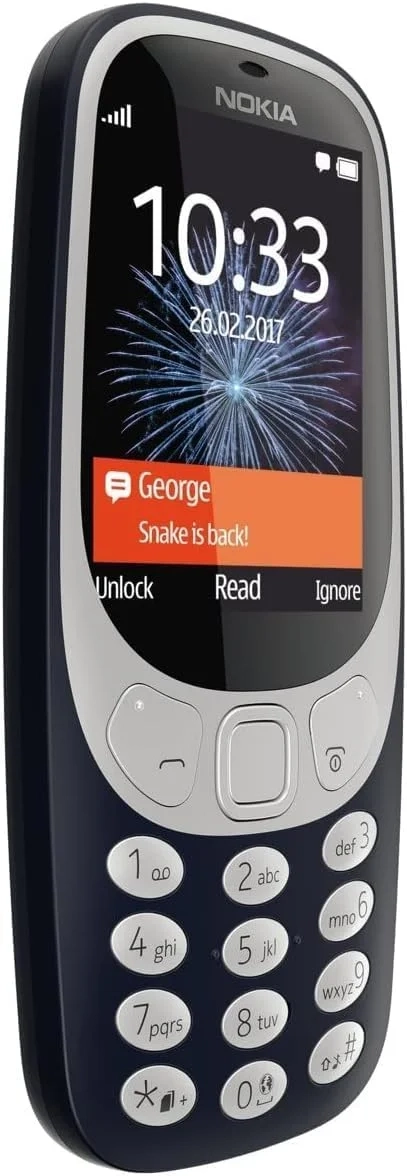 Nokia 3310 2G GSM Unlocked Cell Phone (Dark Blue)
