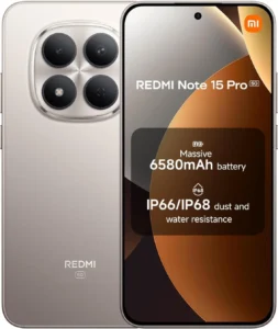 Xiaomi Redmi Note 15 Pro 5G Unlocked Smartphone, 512GB 8GB RAM, 6.83" 120Hz Display, 200MP Pro AI Camera, NFC, Dual SIM