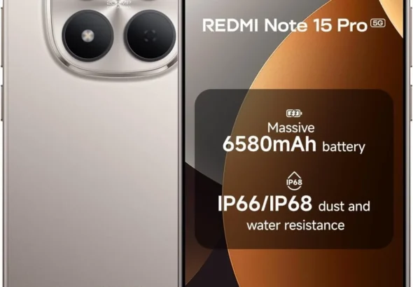 Xiaomi Redmi Note 15 Pro 5G Unlocked Smartphone, 512GB 8GB RAM, 6.83" 120Hz Display, 200MP Pro AI Camera, NFC, Dual SIM