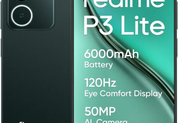 realme P3 Lite Unlocked Smartphone: 256GB ROM, 8GB RAM, 4G LTE Dual SIM (Pine Green) International Version