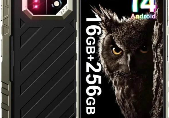 Ulefone Armor 22 Pro Unlocked Rugged Smartphone, 256GB, 6600mAh Battery, 64MP Night Vision Camera, 6.58" FHD+ Screen, Android 14, Dual SIM 4G, NFC, Black