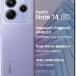 Xiaomi Redmi Note 14 5G Unlocked 256GB Lavender Purple