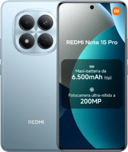XIAOMI Redmi Note 15 Pro Unlocked Smartphone, 256GB 8GB RAM, 6.77" 120Hz Display, 200MP AI Camera, Glacier Blue - Global 4G LTE for T