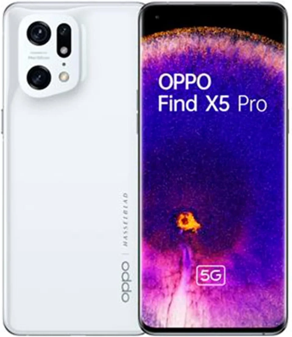 Oppo Find X5 Pro 5G Unlocked Smartphone, 256GB 12GB RAM, Ceramic White GSM Android Phone (International Model)