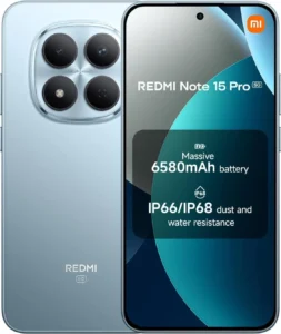 XIAOMI Redmi Note 15 Pro 5G Unlocked Smartphone, 256GB 8GB RAM, 6.83" 120Hz Display, 200MP AI Camera, Dual SIM, Glacier Blue (Global Model)