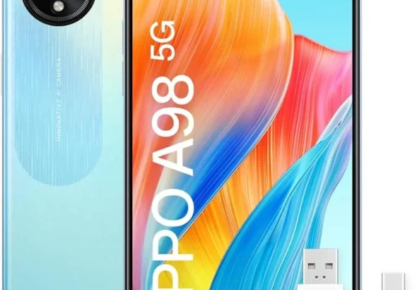 Unlocked Oppo A98 5G Smartphone: 256GB Storage, 8GB RAM, Dual SIM, International Version in Dreamy Blue