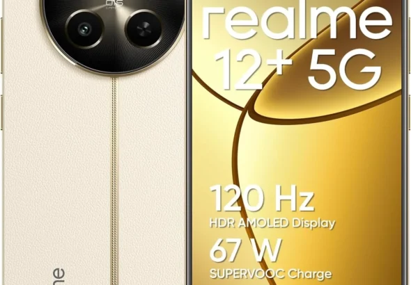 realme 12+ 5G Unlocked Smartphone, 256GB 8GB RAM, 6.7" Display, 50MP Camera, Dual SIM GSM International Version in Navigator Beige