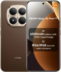 Xiaomi Redmi Note 15 Pro+ Plus 5G Unlocked Smartphone, 512GB 12GB RAM, 6.83" 120Hz AMOLED, 200MP Camera, NFC, Dual SIM (Mocha Brown)