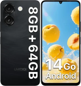 UMIDIGI G9A Unlocked Android Phone with 6.75" HD+ Display, 8GB RAM 64GB Storage, 5000mAh Battery, and Android 14 for Long