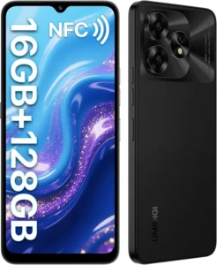 UMIDIGI A15C Unlocked Smartphone: 8+8GB RAM 128GB, 48MP Camera, 5000mAh Battery, 6.7" HD Display, NFC, Android 13, Dual Unlock (Space)