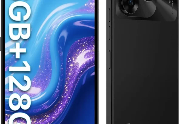 UMIDIGI A15C Unlocked Smartphone: 8+8GB RAM 128GB, 48MP Camera, 5000mAh Battery, 6.7" HD Display, NFC, Android 13, Dual Unlock (Space)