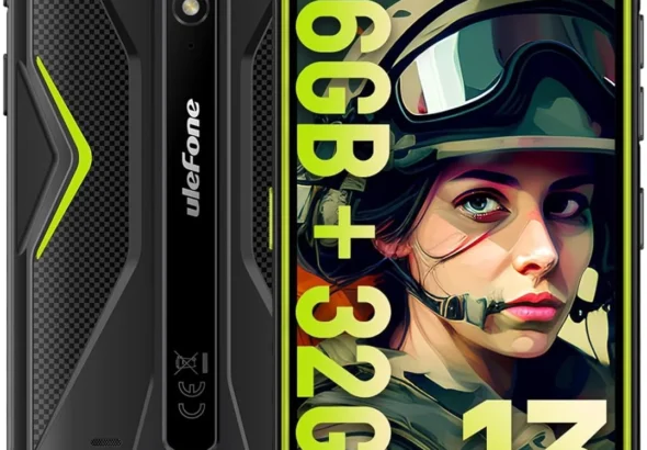 Ulefone Armor X12 Rugged Phone: IP68 Waterproof, Android 13, 6GB RAM, 4860mAh Battery, 13MP Camera, Global 4G for Outdoor Use (Green)