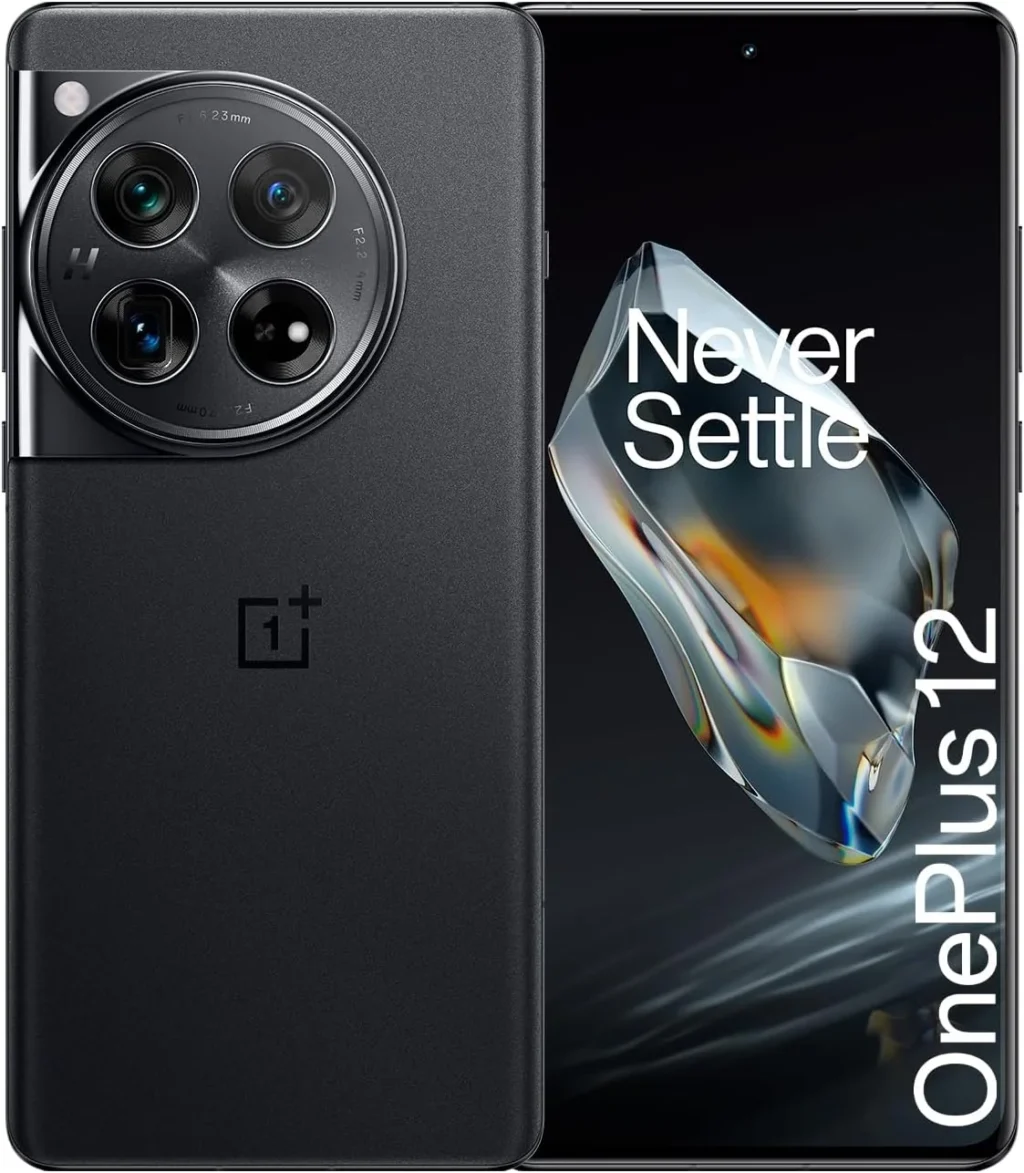 OnePlus 12 5G Unlocked Smartphone, 512GB Storage 16GB RAM, 6.82" AMOLED Display, 50MP Triple Camera, 5400 mAh Battery, Dual SIM GSM Global Model (Black)