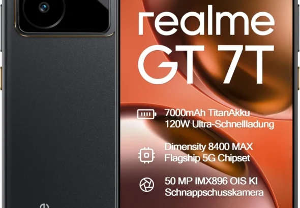 Realme GT 7T Unlocked 5G Smartphone, 256GB 12GB RAM, Dual SIM GSM Factory Unlocked (International Version