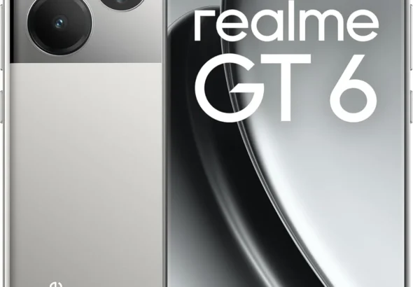 realme GT6 5G Smartphone, 8GB+256GB, Snapdragon 8s Gen3, 120Hz 6000nit Ultra Bright Display, 50MP Sony OIS Camera, 5500mAh Battery, NFC, Dual SIM, Silver