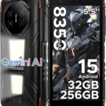 DOOGEE Fire 3 Max Rugged Smartphone Unlocked: 8350mAh Battery, 48MP Night Vision Camera, IP68 Waterproof, 5.5" HD Display with 256GB Storage and Android 15