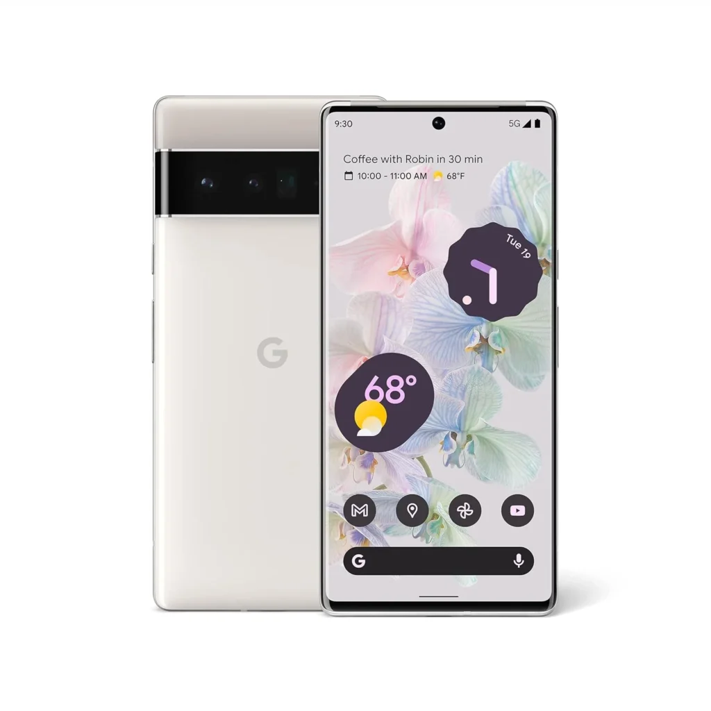 Google Pixel 6 Pro Unlocked 5G Smartphone, 128GB in Cloudy White