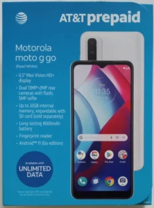 Motorola Moto G Go 32GB Prepaid Smartphone (Locked to AT&T) - 6.5" HD+ Display, Long