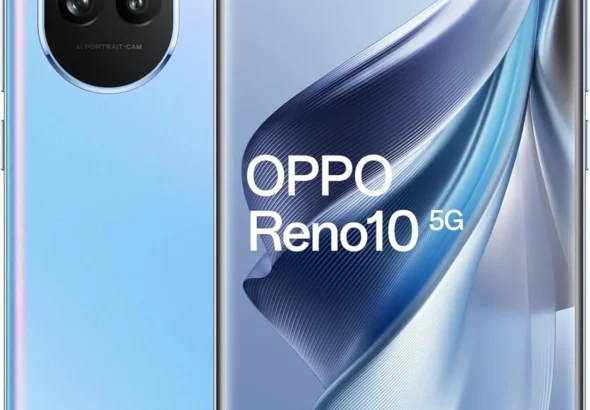 Oppo Reno10 5G Unlocked Smartphone, 256GB 8GB RAM Dual SIM Ice Blue International Version (GSM Only)