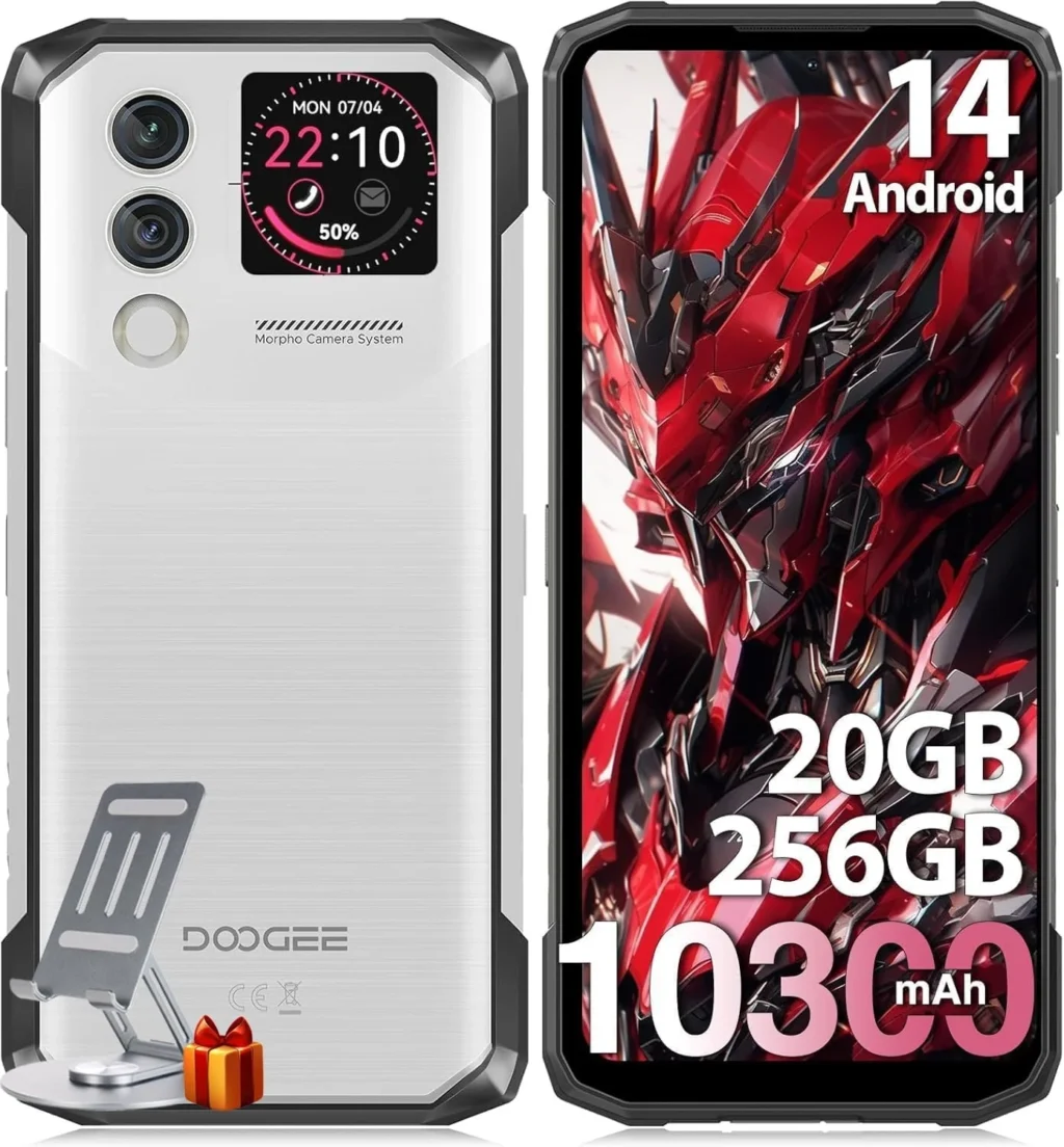 DOOGEE Blade 10 Max Rugged Unlocked Smartphone: 10300mAh Battery, 20GB RAM 256GB, 6.56" 90Hz, 50MP Camera, IP68 Waterproof with Rear Screen