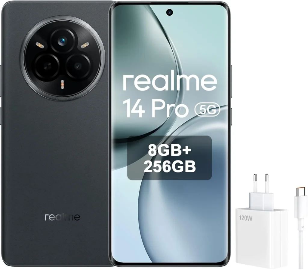 realme 14 Pro 5G Unlocked Smartphone, 256GB 8GB RAM, Suede Grey International Version (GSM)