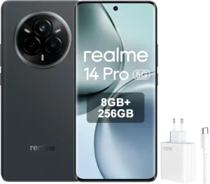 realme 14 Pro 5G Unlocked Smartphone, 256GB 8GB RAM, Suede Grey International Version (GSM)