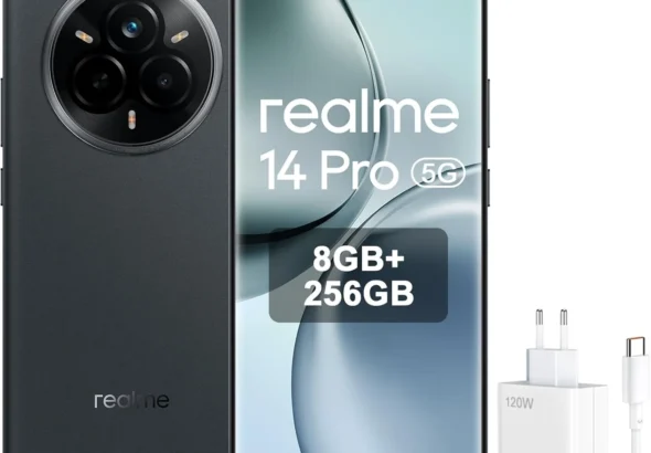 realme 14 Pro 5G Unlocked Smartphone, 256GB 8GB RAM, Suede Grey International Version (GSM)