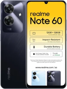 realme Note 60 Unlocked Smartphone, 128GB 4GB RAM, 4G LTE Dual SIM GSM Factory Unlocked (Marble Black) International Version
