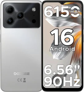 DOOGEE Note 56 Unlocked Smartphone: 24GB RAM, 64GB Storage, 6.56" 90Hz Display, 6150mAh Battery, Android 16, 4G Dual SIM