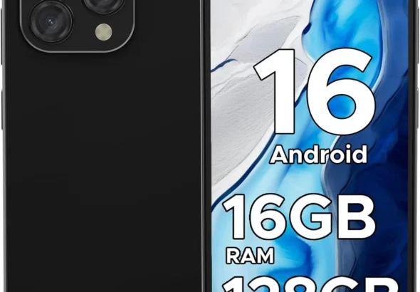 DOOGEE N55 Unlocked Android Phone with 16GB RAM, 128GB Storage (Expandable to 1TB), 6.56" 90Hz Display, 5150mAh Battery, and 13MP Camera for T