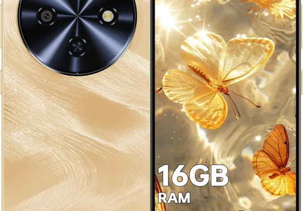 OUKITEL C5 Unlocked Smartphone: 6.52" Display, 4+12GB RAM, 64GB ROM, 5000mAh Battery, 13MP Camera, 4G Dual SIM Android Phone (Gold)