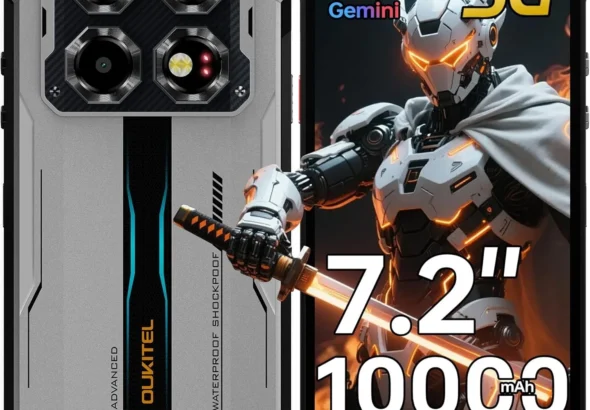 OUKITEL WP60 5G Rugged Phone Unlocked, 10000mAh Battery, 108MP Camera, 48GB RAM 512GB ROM, IP68 Waterproof 7.2" Smartphone Android 15