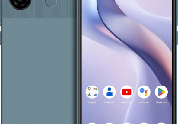 BLU K2 Unlocked Smartphone with 6.88" HD+ Display, 64GB Storage, 13MP Camera, 5000mAh Battery and Android 15 (US Version with Warranty) in Blue