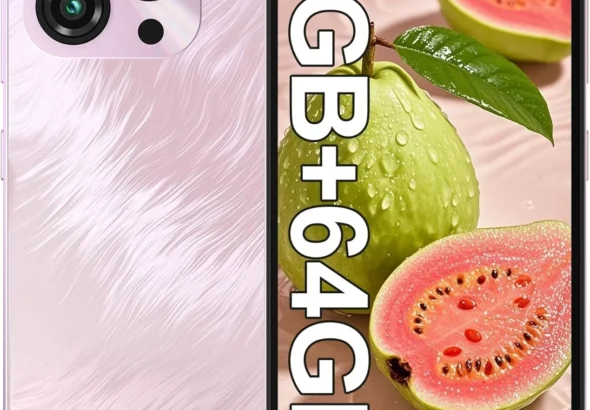 OUKITEL C3 Unlocked Smartphone 2025: 16GB RAM 64GB ROM with 1TB Expandable Storage, 5000mAh Battery, 6.52" Screen, Dual Camera, 4G Dual SIM Android Phone in Pink