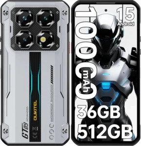 OUKITEL WP60 5G Rugged Smartphone Unlocked, 7.2" 120Hz Display, 108MP Camera, 10000mAh Battery, 36GB RAM 512GB ROM, IP68/IP69K Waterproof, Dual SIM for T