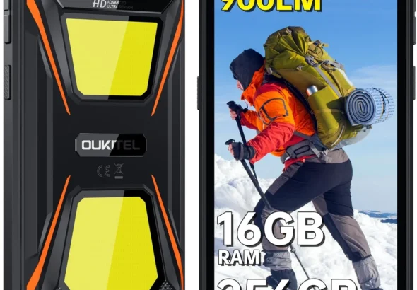 OUKITEL G5 Rugged Smartphone Unlocked, 6300mAh Battery, IP68/IP69K Waterproof, 6" HD Display, 256GB Storage with Camping Light