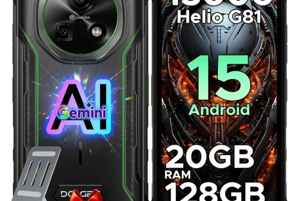 DOOGEE Fire 5 Pro Rugged Smartphone with 13000mAh Battery, Android 15, 20GB RAM, 128GB Storage, 6.6" HD+ 90Hz Display, IP68 Waterproof