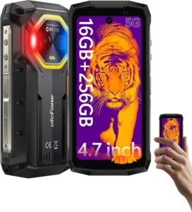 Ulefone Armor Mini 20T Pro 5G Rugged Phone with Thermal Camera, 50MP Main Camera, 6200mAh Battery, and Android 15