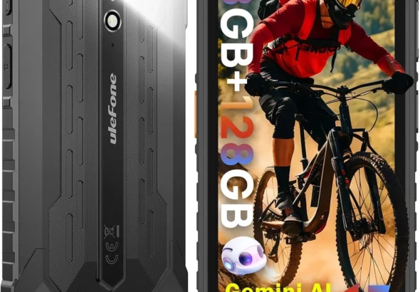 Ulefone RugKing 2 Pro Rugged Phone: Android 15, 8GB RAM 128GB, 4500mAh Battery, 5.45" Gorilla Glass Screen, Waterproof, with Dock Charging and Google Gemini AI