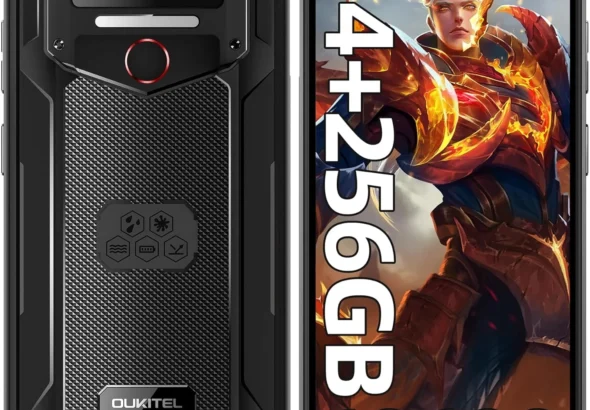 OUKITEL WP23 Plus Unlocked Rugged Smartphone: 10600mAh Battery, 24GB RAM 256GB, 6.52" Display, Android 14, IP68 Waterproof, 4G Dual SIM (Black)