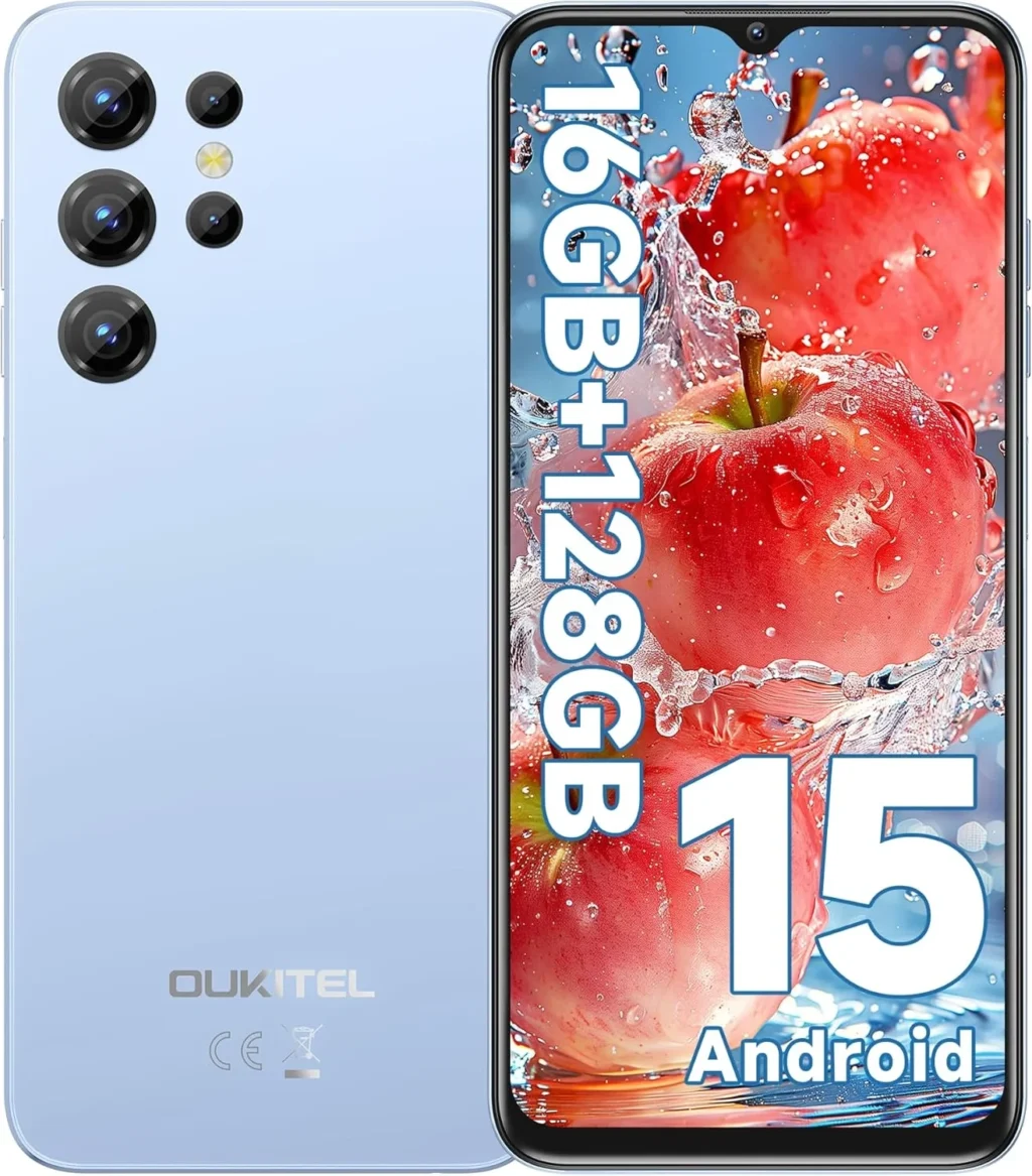 Unlocked OUKITEL C1 Android 15 Smartphone: 16GB RAM 128GB Storage, 6.52" Screen, 5150mAh Battery & 13MP Camera