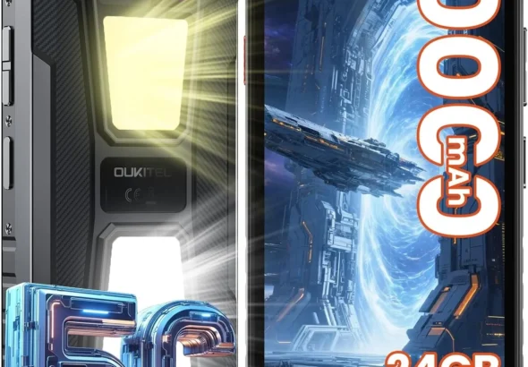 OUKITEL WP58 PRO Rugged Smartphone Unlocked, 24GB RAM 512GB, 10000mAh Battery, 6.8" 120Hz, 108MP Camera, Android 15, Waterproof Unlocked Phone (Black)