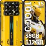 OUKITEL WP60 5G Rugged Smartphone Unlocked, 7.2" 120Hz Display, 36GB RAM 512GB ROM, 10000mAh Battery, IP68/IP69K Waterproof, Dual SIM, NFC, GPS