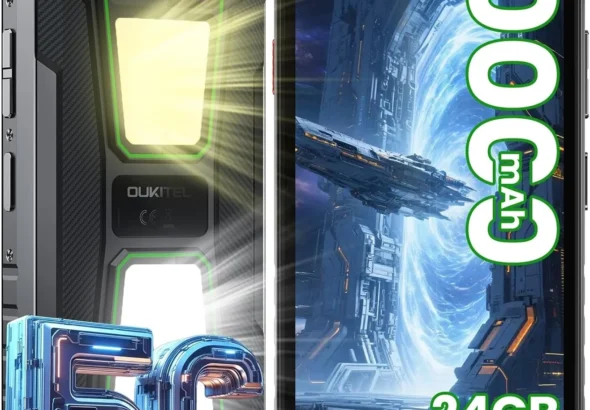 OUKITEL WP58 PRO Rugged Smartphone Unlocked, 24GB RAM 512GB, 10000mAh Battery, 6.8" 120Hz, 108MP Camera, Waterproof, Loud Speaker, NFC, Android 15 (Green)