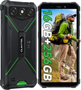 OUKITEL G3 Rugged Unlocked Smartphone: 16GB RAM 256GB ROM 6" IP68 Waterproof Phone with 6300mAh Battery, 13MP Camera, 4G Dual SIM