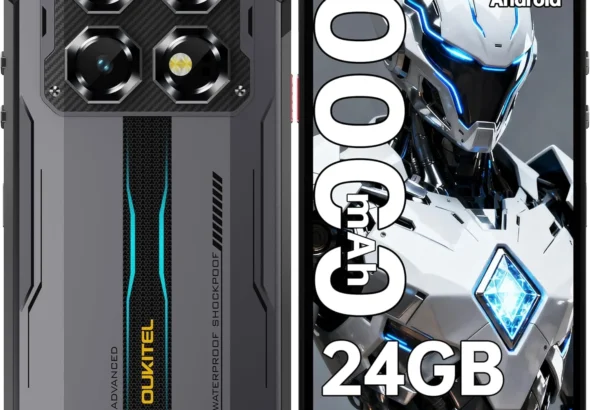 OUKITEL WP60 5G Rugged Smartphone Unlocked, 24GB RAM 256GB ROM, 7.2" 120Hz, 108MP Camera, 10000mAh Battery, IP68/IP69K Waterproof, Supports T