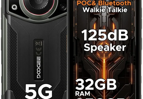 DOOGEE Fire 7 Ultra Rugged Smartphone Unlocked 5G with 13000mAh Battery, 33W Fast Charge, 8GB+256GB, 6.6" HD+ 90Hz Display, IP68/IP69K Waterproof