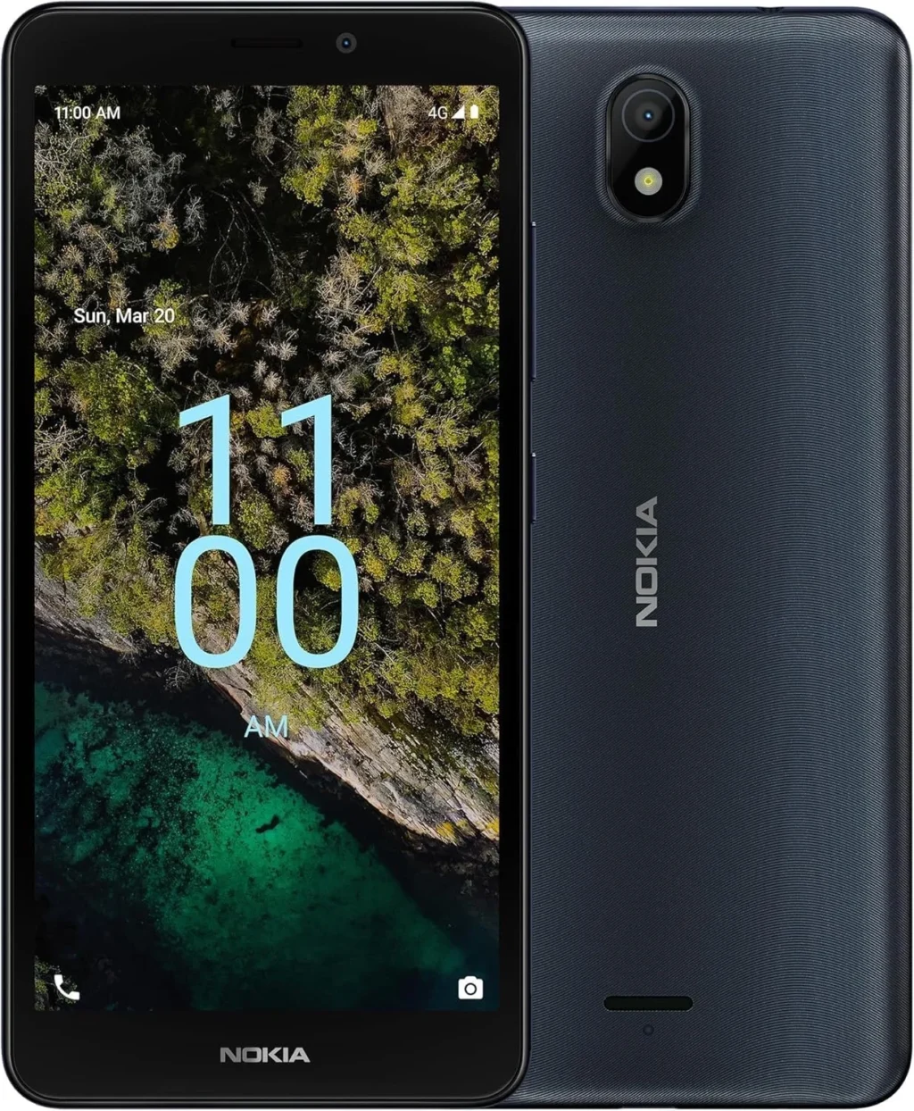 Nokia C100 32GB Unlocked Smartphone (AT&T/T-Mobile) - 5.45" HD+ Display, 3GB RAM, Android 12, 4G LTE - US Version