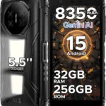 DOOGEE Fire 3 Max Unlocked Rugged Smartphone: 8350mAh Battery, 48MP Camera, 5.5" HD Display, IP68/IP69K, 32GB+256GB with 2TB Expandable, Android 15